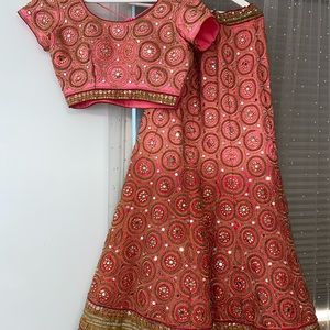 COPY - Neon Pink -> Hot Pink ombre Lengha